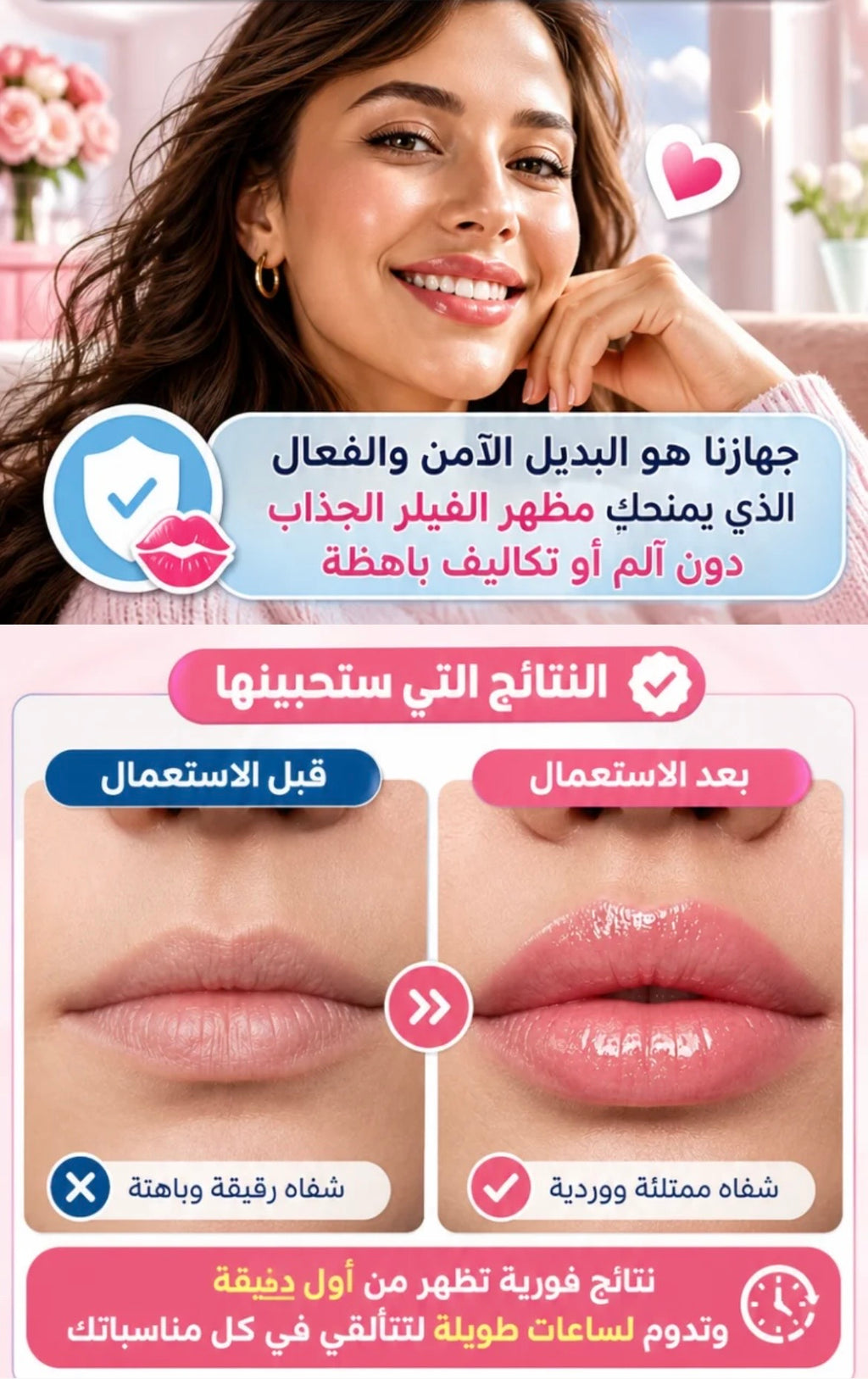 جهاز تكبير الشفاه الكهربائي — شفاه ممتلئة وجذابة بدون حقن  💋